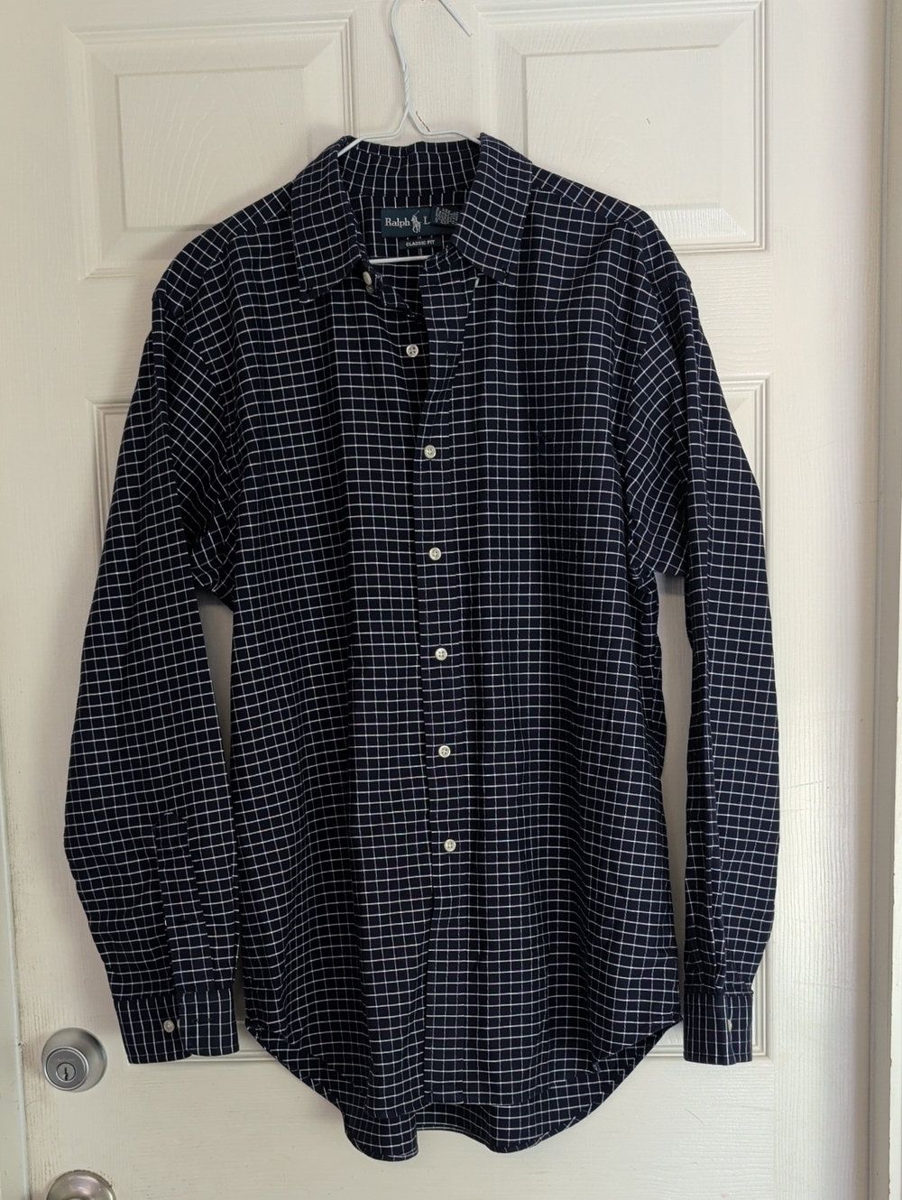 Ralph Lauren Shirt Mens 16.5 34/35 Striped Button Down Dress Shirt Classic Fit